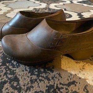 Women's Dansko Leather Brown Booties